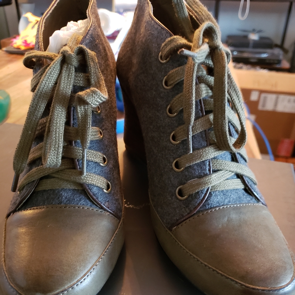 NEW SEVEN  For All Mankind Wade Grey Flannel Olive